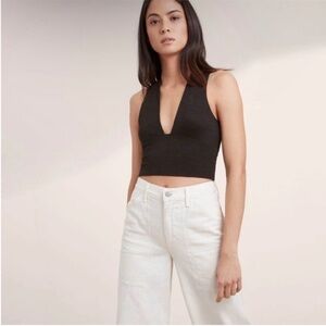 Aritzia Wilfred Free Valeria Plunge Crop Top